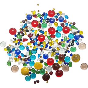 Colorful Glass Pebbles Aquarium Gravel Fish Tank Rocks, Irregular Glass Gems Stones Beads Marble Pebbles Rock Sand for Vase Filler, Fish Turtle Tank, Landscape Bottom Decoration DIY Handmade