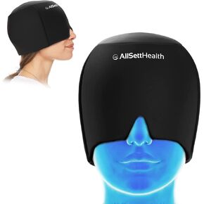 2 Pack Migraine Relief Ice Head Wrap Headache and Migraine Hat | Cold Gel Head Ice Pack with Face and Eye Mask Compress for Cooling Migraine Relief - Tension Headache Relief, Sinus Pressure Relief
