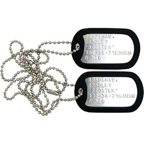 Rooster Stainless Steel Military Dog Tag Set Cosplay Halloween Costume