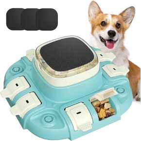 Dog Puzzle Toy with Nail Paws Scratch Board - Dog Slow Feeder Puzzle Nail File Toy, Dog Scratch Board Brain Stimulation Toy