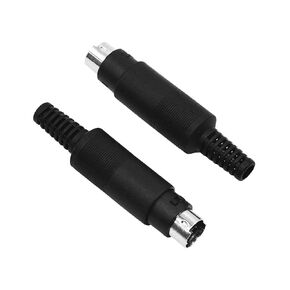 15-Pack S-Video DIN Mini Male to Female Sockets - 7 Pin Connectors for TV and DVD Player Signal Transmission