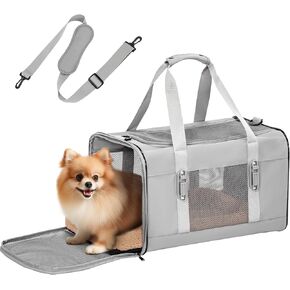 Petsfit 19x12x12 Pet Carrier for Large Cats (up to 20 lbs), Soft-Sided Small Dog Travel Carrier, Upgraded with Patented Buckle and Soft Padding, Ideal for Car Road Trips,Black