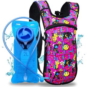 Sojourner Hydration Pack, Hydration Backpack - Water Backpack with 2l Hydration Bladder, Festival Essential - Rave Hydration Pack Hydropack Hydro for Hiking, Running, Biking, Festival Gear