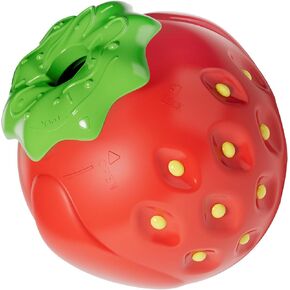 Dog Toys for Aggressive Chewers - Treat-Filling Tough Dog Chew Toy Strawberry, Durable Dog Toys for Large, Medium, and Small Dogs, Puppy Toys, Anxiety Relief Toys for Dogs