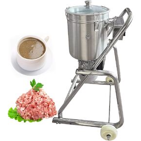 110V High Capacity 20L Commercial Food Processor Cutter Meat Chopper Machine Stainless Steel Universal Fritter Food Mixer Vegetable Industrial Fruit Blender Ground Beef Beverage Factory Hotel