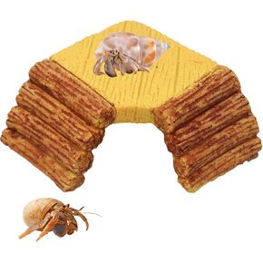 Hermit Crab Climbing Toy, Resin Simulation Tree Reptile Hide Cave, Tank Aquarium Terrarium Decorations, Habitat Decor for Reptile Lizard Hermit Crab Bearded Dragon Gecko Turtle Frog