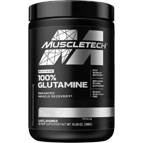 Glutamine Powder | MuscleTech 100% Pure L Glutamine Powder | Post Workout Recovery Drink | L-Glutamine Powder for Men & Women | Muscle Recovery | Unflavored (60 Servings)