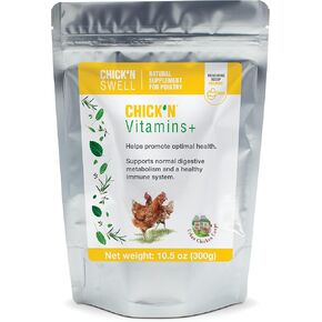 Vitamins for Poultry and Backyard Chickens- Supplement from Chick'N Swell Brand for All Fowls, Birds and Ducks of All Ages. with B12-10.5 oz