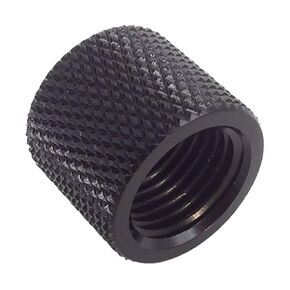 Computer Water Cooling G1/4 Double Female Threaded Straight Through Counterbore Chrome Plated 15mm Long for Computer Water Cooling System Straight Through Connector Black