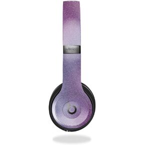 Glossy Glitter Headphone Skin Compatible with Beats Solo 4 - Purple Fog - Premium 3M Vinyl Protective Wrap Decal Cover - Easy to Apply | Crafted in The USA by MightySkins