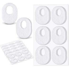 60 Pack Callus Pads Soft Felt Callus Oval Shape Corn Pads for Bottom of Foot Adhesive Foot Corn Pads for Men and Women Feet Toes Heel Pain Relief, White