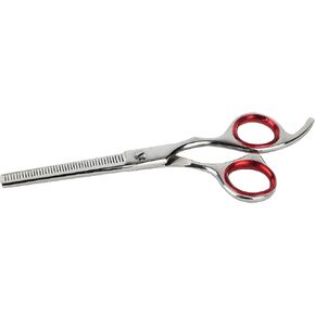 Laazar 6.5" Thinning Shears for Dogs and Cats with Leather Case | Stainless Steel Pet Thinning Scissors for Texturizing and Blending | Sharp Hair Grooming Tools and Supplies for Pets