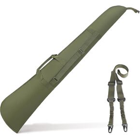 Shotgun Case 52"x 11" Extra Wide, Soft Rifle Bag Fit Scopes, Thick Padding Long Gun Backpack with Adjustable Shoulder Strap, Firearm Transportation for Hunting Shooting