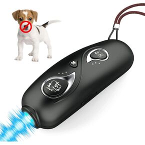 HOPET Ultrasonic Anti Barking Device, Dog Bark Deterrent for Barking Control & Dog Trainer, USB Rechargeable Dual Variable Frequancy with Control Range of 16.4 Ft(5M)