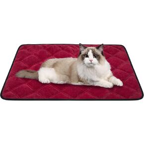 Self Warming Dog Bed, Pet Crate Pad for Indoor and Outdoor, Washable Heating Dog Kennel Mats with Non-Slip Bottom for Small Medium and Large Dogs - Grey, M:28"x45"