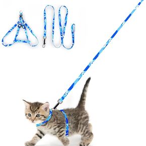 Cat Harness and Leash Set,Escape Proof Kitten Harness for Small Medium Cats,Adjustable 9-14.5 Inch,Easy to Use