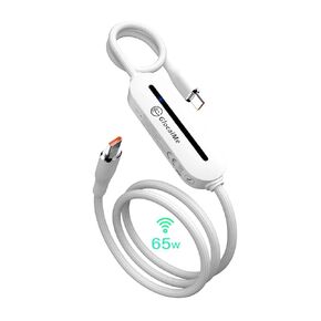 GlocalMe UniCord Charging Cable with 4G WiFi Mobile Hotspot and 8GB Datas, 3.2ft USB C to USB C Cable, 65W Fast Charging USB C Cable with Micro USB, Type C Cable for iPhone, Tablet, Laptop