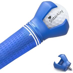 SisterAling 3-Prong Golf Ball Retriever Grabber Pick Up,Back Saver Claw Put On Putter Grip,Suction Cup Ball Grabber,Sucker for Golf Screws Tool