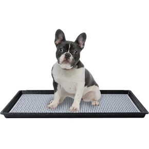 HQ4us Dog Pee Pad Holder Tray with Grate 31"×21", Medium Dog Litter Box Toilet, Puppy Pee Pad Holder, Less Mess, Dog Potty Indoor Outdoor for Balcony