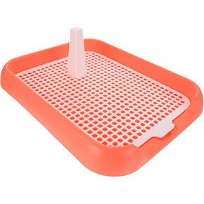 Indoor Mesh Dog Potty Tray - Plastic Puppy Toilet with -Slide Design - Non-Slip Training Pad Holder for Small and Medium Dogs