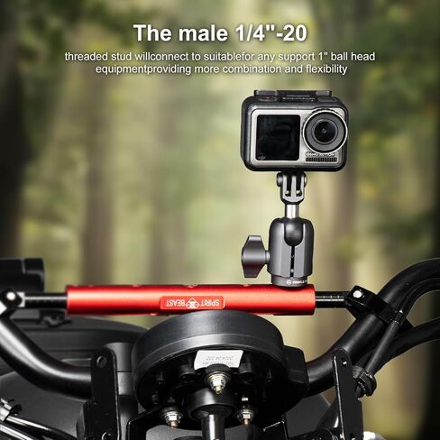 FANAUE Aluminum1'' Ball Mount Base with 4-Hole AMPS Square Plate & 1" Ball Adapter Compatible RAM Mount B Size Double Socket arm and Bike Motorcycle Phone Holder in Kuwait