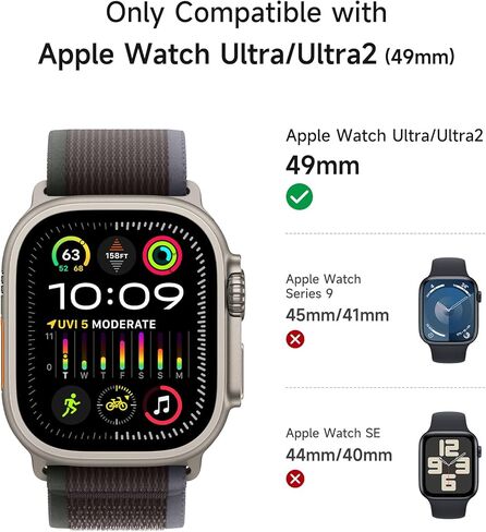 سوار رياضي SURITCH لساعة Apple Watch Ultra 2/Ultra مع حزام 49 مم، حزام بديل واقٍ متين مقاوم للصدمات من السيليكون الناعم مع جراب لساعة iWatch Ultra/Ultra 2 49 مم للرجال والنساء in Kuwait