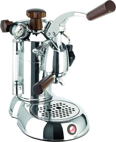 ماكينة اسبريسو La Pavoni PSW-16 Stradavari سعة 16 كوب، كروم مع مقابض خشبية، فضي (متجدد) in Saudi Arabia