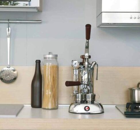 ماكينة اسبريسو La Pavoni PSW-16 Stradavari سعة 16 كوب، كروم مع مقابض خشبية، فضي (متجدد) in Saudi Arabia