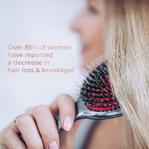 MISEL Professional Boar Bristle Hair Brush for Women and Men | Detangles All Natural Hair Types and Hair Extensions | Reduces Breakage | Great for Wavy and Straight Hair | Salon-Approved | Medium in Saudi Arabia