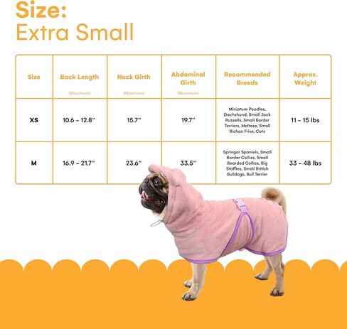 Noa Store Dog Bath Robe - Quick Drying with Adjustable Strap and Elastic Headband - 16.9-21.7X 23.6 x 33.5 (M) - Dog Robe - Stylish Design for Post-Bath Drying - Dog Robes for After Bath - Green in Saudi Arabia