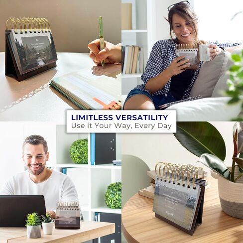 MESMOS Perpetual Desk Calendar with 366 Mindfulness Self Care Quotes, Cute Desk Accessories & Office Decor for Women, Relaxing & Inspirational Gifts for Women, Anxiety Relief Items, Desk Decorations in Kuwait