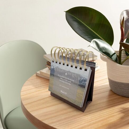 MESMOS Perpetual Desk Calendar with 366 Mindfulness Self Care Quotes, Cute Desk Accessories & Office Decor for Women, Relaxing & Inspirational Gifts for Women, Anxiety Relief Items, Desk Decorations in Kuwait