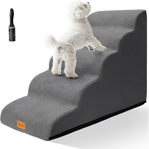 Topmart Dog Stairs for Small Dogs, 4-Step, 19.7"H, Dog Steps for High Beds Couches with All-Round Waterproof Cover, Non-Slip Sturdy Dog Ramp for Old Cats, Injured Pet in Kuwait