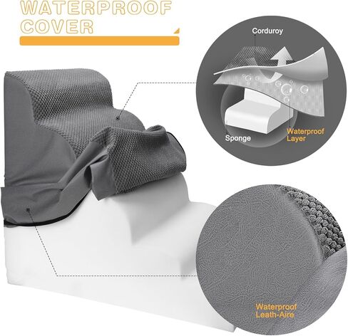 Topmart Dog Stairs for Small Dogs, 4-Step, 19.7"H, Dog Steps for High Beds Couches with All-Round Waterproof Cover, Non-Slip Sturdy Dog Ramp for Old Cats, Injured Pet in Kuwait