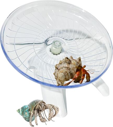 لعبة تسلق عجلة الجري السلطعون الناسك المضحكة، زواحف الهامستر التي تعمل على صحن العجلة الطائرة، عجلة جري لطيفة لخنزير غينيا، الحيوانات الأليفة الصغيرة، شجرة الضفدع، الهامستر، السحلية، سرطان البحر الناسك (أبيض) in Kuwait