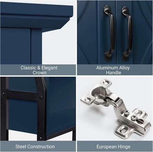 Over The Toilet Storage Cabinet, Over Toilet Bathroom Organizer with Doors Above Toilet Storage Cabinet Spacesaver Rack Behind Toilet Bathroom Organizer Over The Toilet Storage (Ultramarine) in Kuwait