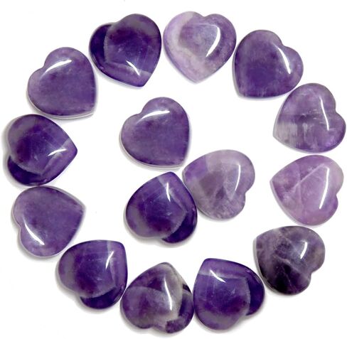 Marrywindix 15 Packs 0.8 Inches Healing Crystal Natural Rose Stone Heart Love Carved Palm Worry Stone Chakra Reiki Balancing in Saudi Arabia