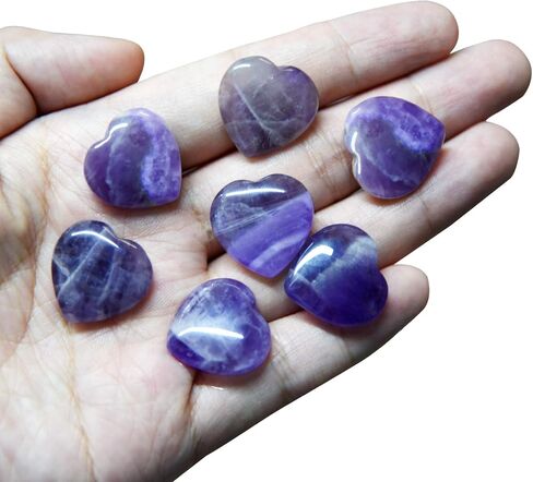 Marrywindix 15 Packs 0.8 Inches Healing Crystal Natural Rose Stone Heart Love Carved Palm Worry Stone Chakra Reiki Balancing in Saudi Arabia