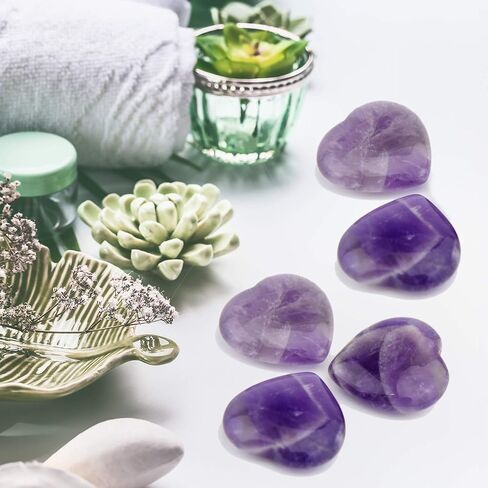 Marrywindix 15 Packs 0.8 Inches Healing Crystal Natural Rose Stone Heart Love Carved Palm Worry Stone Chakra Reiki Balancing in Saudi Arabia