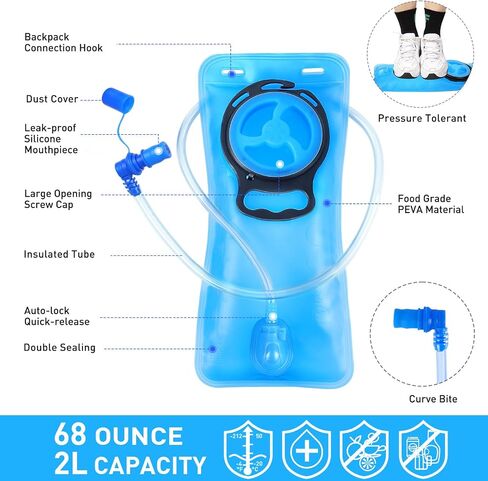 Hydration Pack with 2L Hydration Bladder Lightweight Insulation Water Rucksack Backpack Bladder Bag Cycling Bicycle Bike/Hiking Climbing Pouch in Saudi Arabia