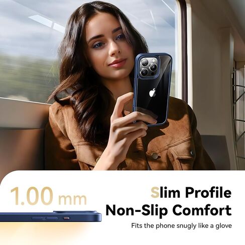 حافظة غير صفراء لهاتف iPhone 16 Pro Max شفافة، حماية 360 درجة مع واقي شاشة 2X + واقي عدسة الكاميرا 2X، حافظة هاتف مقاومة للصدمات بدرجة عسكرية، غطاء نحيف لهاتف iPhone 16 Pro Max، شفاف in Saudi Arabia