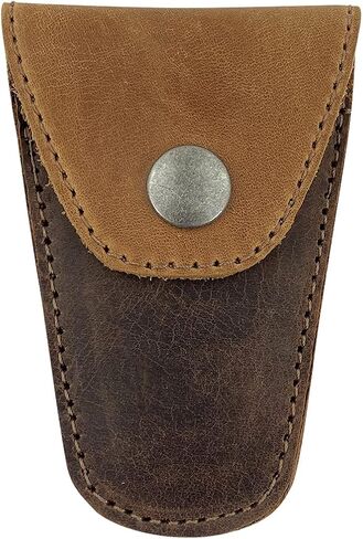 Hide & Drink, Nail Care Case Handmade from Full Grain Leather - Store Personal Care Items, Curved Scissors, Nail Clippers - Ideal for Manicure or Pedicure On The Go (Brown, Full Grain Leather) in Saudi Arabia