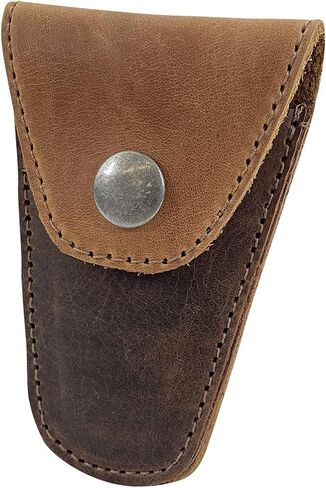 Hide & Drink, Nail Care Case Handmade from Full Grain Leather - Store Personal Care Items, Curved Scissors, Nail Clippers - Ideal for Manicure or Pedicure On The Go (Brown, Full Grain Leather) in Saudi Arabia