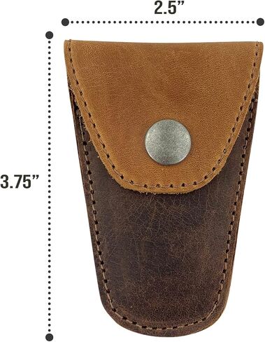 Hide & Drink, Nail Care Case Handmade from Full Grain Leather - Store Personal Care Items, Curved Scissors, Nail Clippers - Ideal for Manicure or Pedicure On The Go (Brown, Full Grain Leather) in Saudi Arabia