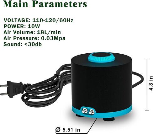 Aquarium Air Pump,Marpros Stable and Durable Double Outlet Aerator with Accessories,Adjustable air Bubbler for Fish Tank in Saudi Arabia
