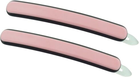 French Amie Rounded Oblong Small 2.5" Cellulose No Metal Set of 2 French Hair Slides Clips for Women Tige Boule Clasp Handmade Girls Side Slide-in Barrette Clip Paris Hair Accessories for Women Strong Hold No Slip Grip Fashion Durable and Styling, Made in in Saudi Arabia