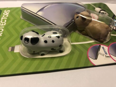 Tzumi Bytes Cable Protectors for iPhone/iPad USB Cable, Cute Animals Charging Cable Saver, Phone Accessory Protect USB Charger (Dalmatian and Sheep) in Saudi Arabia