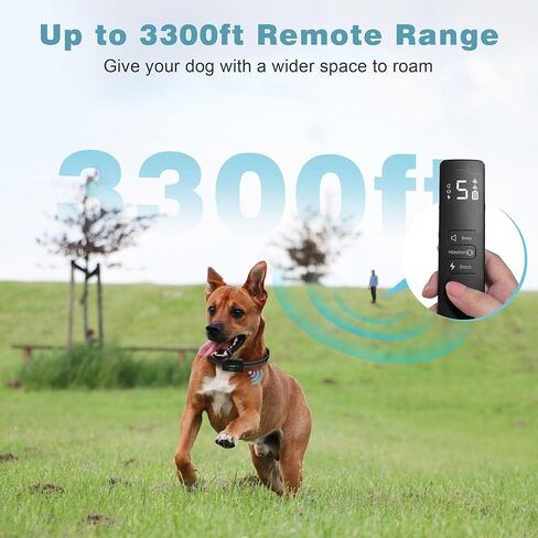 Dog Shock Collar with Remote Control - 3300Ft Dog Training Collar with Waterproof, Rechargeable Electronic bark Collar for Large Medium Small Dogs 5-120 lbs, Training with Beep,Vibration,Safe Shock in Saudi Arabia