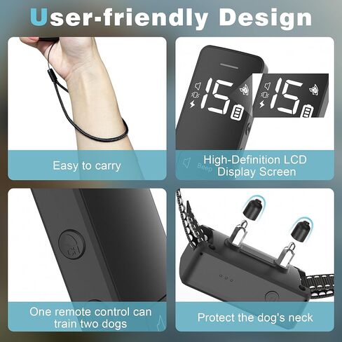 Dog Shock Collar with Remote Control - 3300Ft Dog Training Collar with Waterproof, Rechargeable Electronic bark Collar for Large Medium Small Dogs 5-120 lbs, Training with Beep,Vibration,Safe Shock in Saudi Arabia