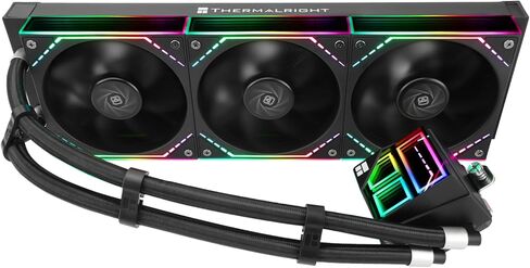 Thermalright Frozen Infinity 360 Black CPU Water Cooler، 360 Aio CPU Cooler، Triple TL-M12 PWM Fans، Infinity Mirror CPU Cooler، for AMD/AM4/AM5، Intel LGA1851/1700/1150/1151/2011 in Saudi Arabia